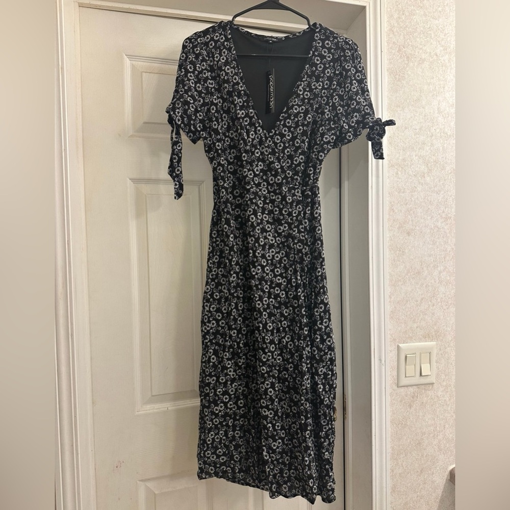 Papermoon Black and White Floral Dress